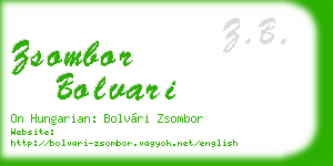 zsombor bolvari business card